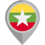 myanmar country's location icon
